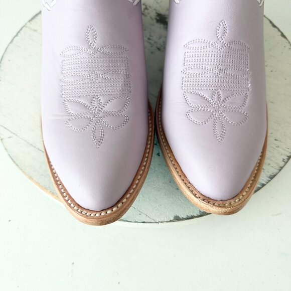 Lane SWEET MEMORIES Knee High Womens Cowboy Boots 10 Purple Cowgirl Western Tall - Picture 6 of 11